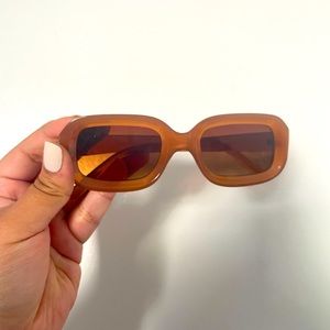 Brown Rectangle Sunglasses